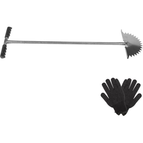 Coupe-Bordures Manuel Demi-Lune pour Jardin et Pelouse, Outil d'entretien Bordureuse en Acier Inoxydable, Coupe Rapide Trottoirs et Allées, Outil de Jardinage Polyvalent