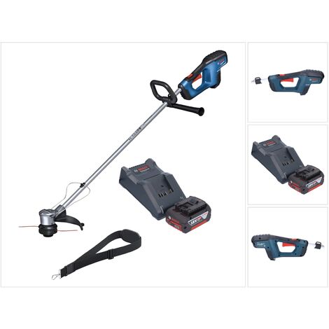 Coupe-bordures sans fil 18 V 330 mm Brushless + 1x batterie 4,0 Ah + chargeur Bosch GRT 18V-33 Professional