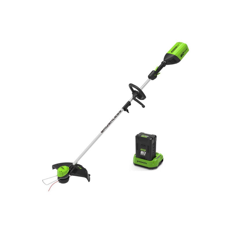 Greenworks - Coupe-bordures Brushless 40cm 60V Batterie 2,0Ah - Chargeur - GD60LTK2