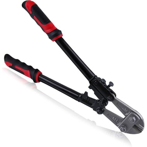 Coupe-boulons robuste de 35,6 cm pour couper des clôtures à maillons de chaîne, des fils d'acier, des chaînes, des vis, des rivets et des petits cadenas, coupe-boulons à double action