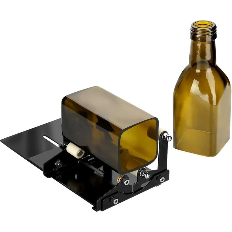 Coupe-bouteille en verre, coupe-bouteille carré et rond, outil de coupe de bouteille de vin (mise à niveau)