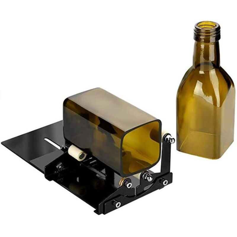 Tonchean - Coupe Bouteille en Verre, Kit d'outils de coupe de coupe-bouteilles en verre Machine de découpe de bouteilles rondes carrées