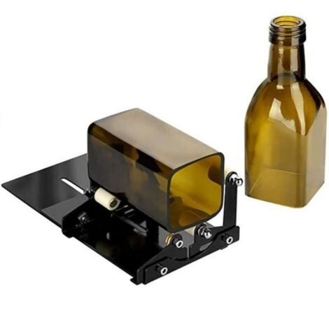 Coupe-bouteille en verre, version améliorée pour bouteilles rondes, carrées et goulots, adapté aux bouteilles de vin, de bière, de whisky, de champagne, d'eau et de soda