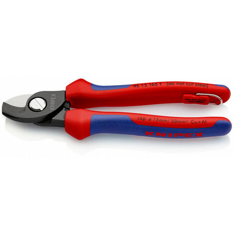Coupe-câbles 165mm KNIPEX - Ø15mm/50mm² Cu/Al - Gainage bi-matière - Œillet antichute - ( Prix pour 1 )