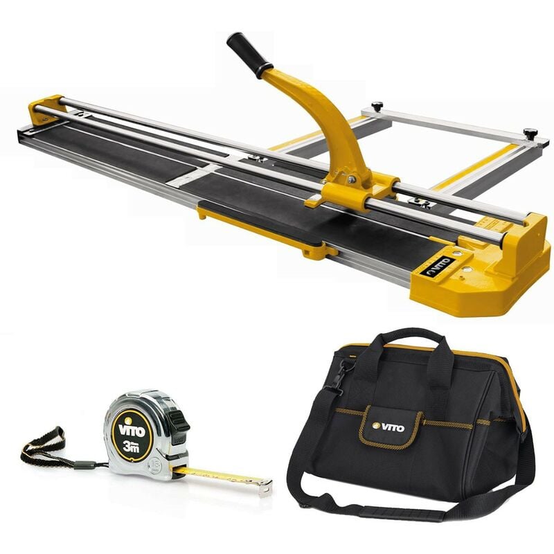 Coupe-carrelage Manuel 3,5 à 80 cm + Mètre 3m + Sacoche à outils Vito