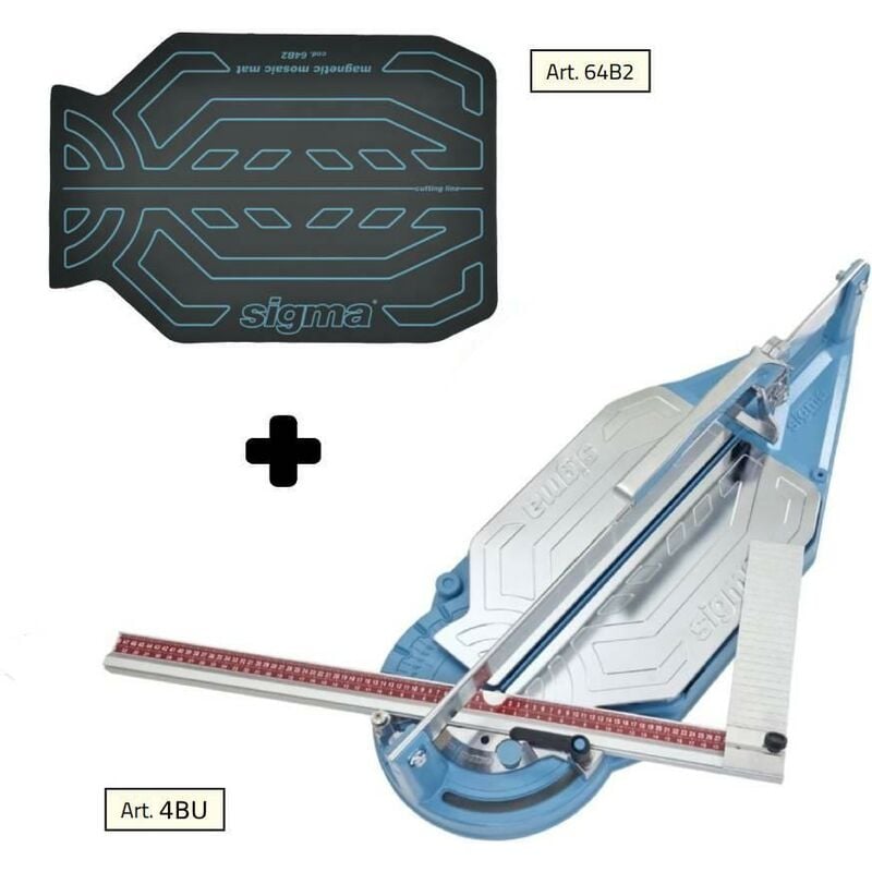Sigma - Coupe carrelage 4bu cm 70 gravure traction + tapis pour mosaique 64b2