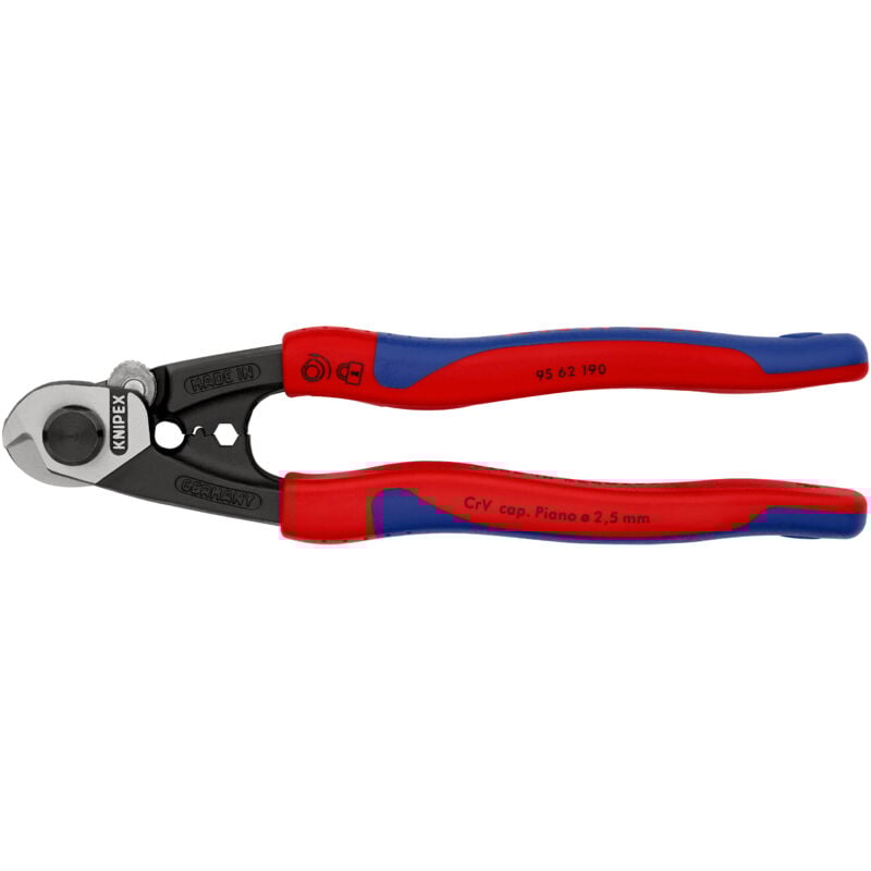 Knipex - Coupe-câbles 190mm - Bi-matière - 95 62 190 sb