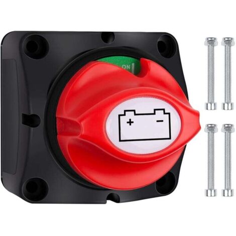 Coupe Circuit Batterie 12V 24V 48V coupe batterie 1-2-Both-OFF, Master Switch batterie 275A interrupteurs de batterie pour Yacht Bateau Camion Bus Voiture Moto