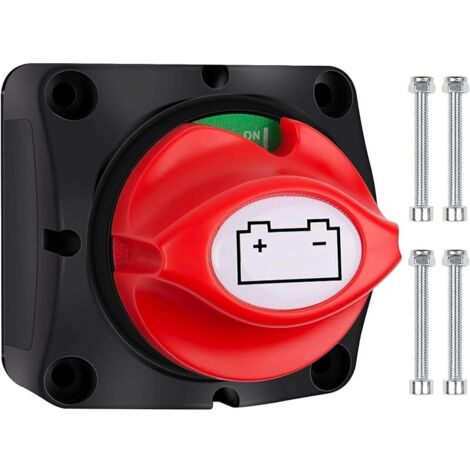 Coupe Circuit Batterie 12V 24V 48V coupe batterie ON-OFF, Master Switch batterie 200A interrupteurs de batterie pour Yacht Bateau Camion Bus Voiture Moto