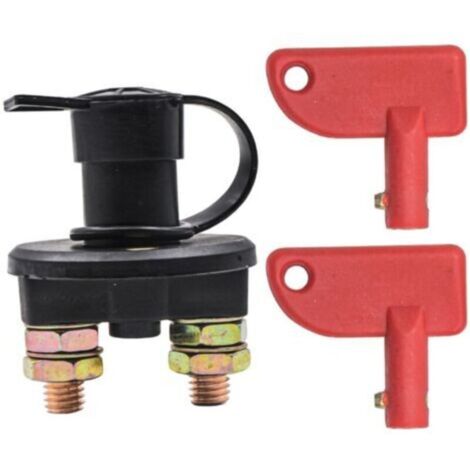 Coupe Circuit Batterie 12v, Cuivre Pur, Clé En Os Nato pour Voitures, Camping-Cars, Camions, Navires et Yachts