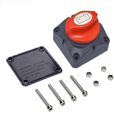 Coupe Circuit Batterie coupe batterie 1-2-Both-OFF, Master Switch batterie 275A interrupteurs de batterie pour Yacht Bateau Camion Bus Voiture Moto