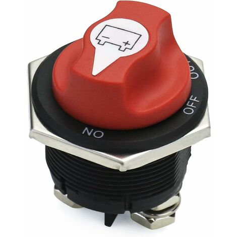 Coupe Circuit Batterie, Isolateur de Batterie Amovible, Interrupteur de Batterie 12V-32V DC 200A on-Off-Out pour Moto Marine Boat Caravan Car Vehicles (200 A)