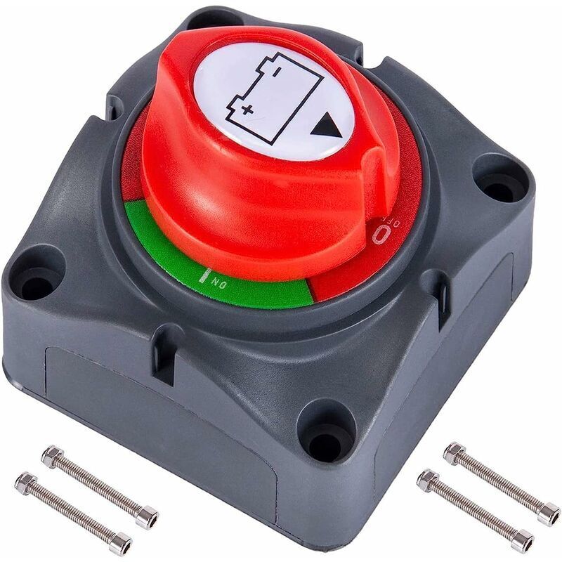 Coupe Circuit de Batterie 12V - 48V Interrupteur Isolateur de Batterie, Interrupteur de Déconnexion de Batterie étanche 275A Commutateur d'Isolateur