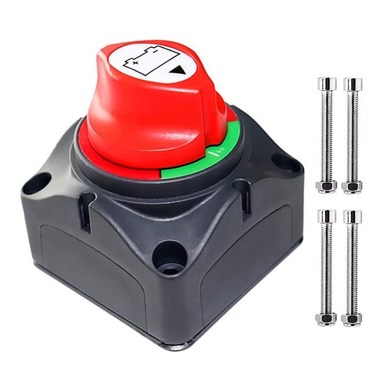Coupe Circuit de Batterie 12V - 48V Interrupteur Isolateur de Batterie, Interrupteur de Déconnexion de Batterie étanche 275A Commutateur d'Isolateur
