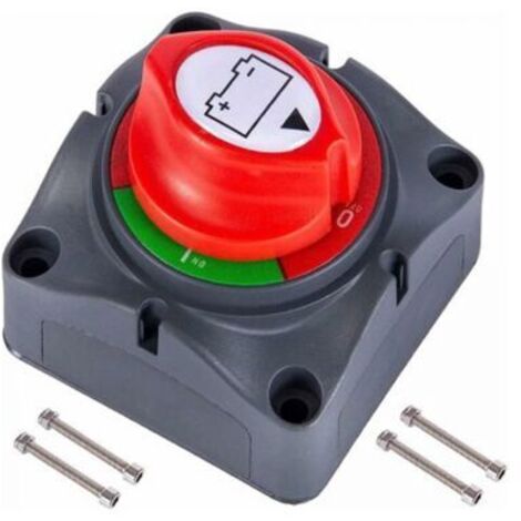 Coupe Circuit de Batterie 12V - 48V Interrupteur Isolateur de Batterie, Interrupteur de Déconnexion de Batterie étanche 275A Commutateur d'Isolateur de Batterie pour Voitures, Bateaux,Véhicules