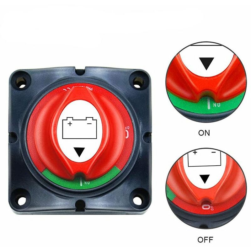 Dontodent - Coupe Circuit de Batterie Interrupteur Isolateur de Batterie, Interrupteur de Déconnexion de Batterie étanche Commutateur d'Isolateur de