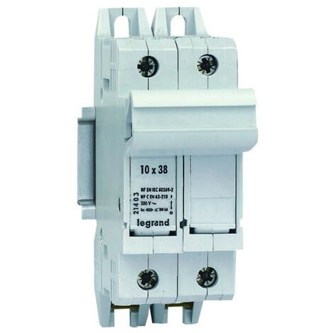 Coupe-circuit sectionnable SP38 pour cartouche industrielle 10x38mm 2P (021403)
