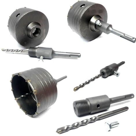 COUPE-CŒUR DE MUR 30MM À 130MM + 11 CM SDS PLUS ROD