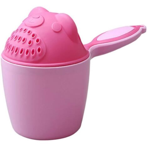 Coupe de lavage de cheveux, aide à laver les cheveux de bébé Tasse de bébé pour enfants Arrosoir Tasse de rinage Coupe de rinage Coupe de lavage des yeux pour tout-petits (Rose)