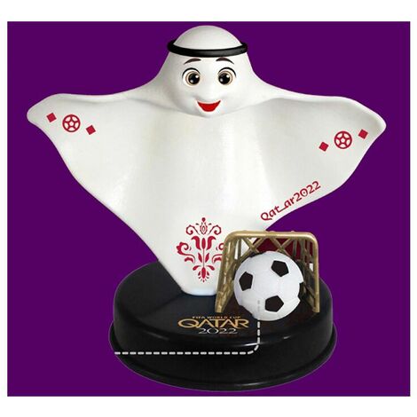 Coupe du Monde 2022 Qatar Coupe du Monde Football Mascotte Décoration de Bureau Collection Souvenir pour les Fans de Football dans les Tribunes Coupe du Monde Qatar Mascotte Ornement Cadeau Souvenir (
