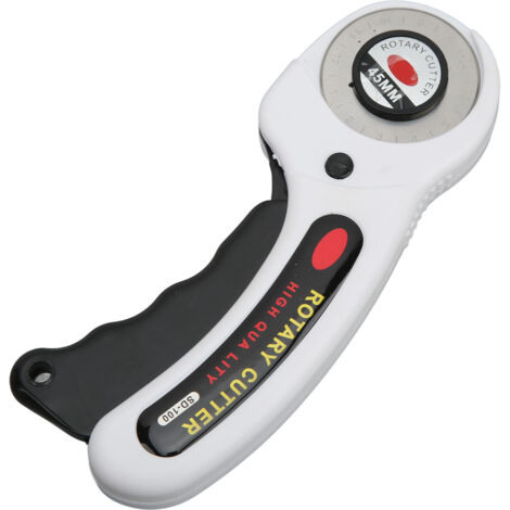 Coupe-fil ergonomique 45 mm pour patchwork et couture, lame durable et manche noir incurvé