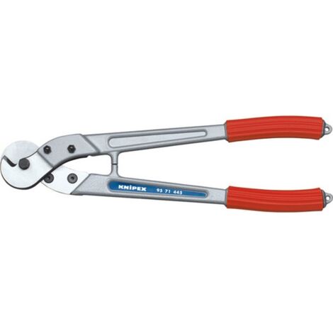 Coupe-fils et coupe-câbles, Long. : 445 mm, Capacité de coupe du Ø du câbles métalliques 10 mm
