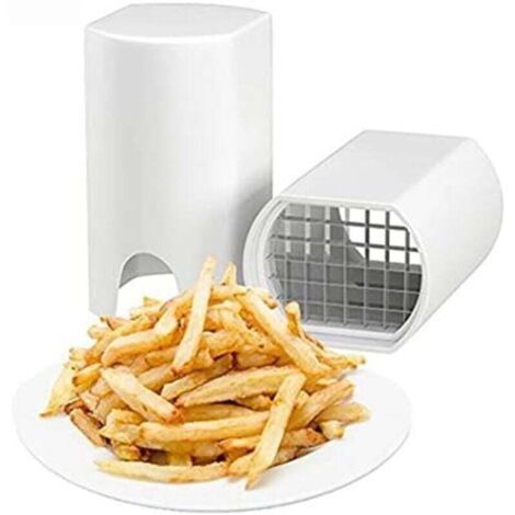 Coupe-frites/légumes professionnel tout-en-un avec grille de coupe, idéal pour les frites, les pommes de terre et les légumes (9,5 x 14 x 8 cm)