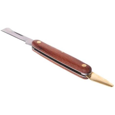 Coupe-greffe, coupe-greffage pliable en acier inoxydable, outil pour élaguer les semis, manche en palissandre, couteau à greffer à double ouverture, ciseaux de coupe NPTERBL
