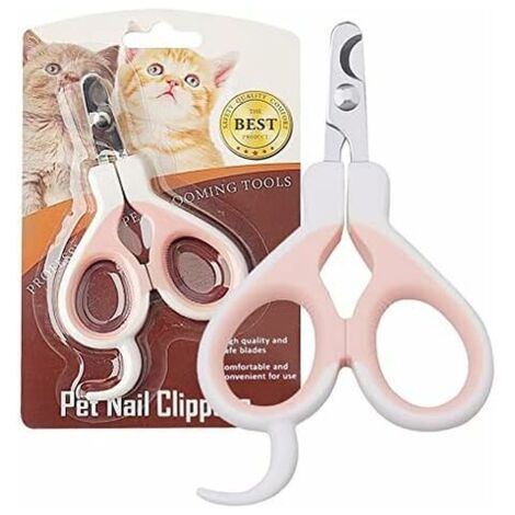 Coupe Griffes Chat, Coupe Ongle Chat Professionnels Ciseaux à Ongles Chat Acier Inoxydable avec Tête Incurvée Tondeuses à Griffes de Chat - Convient pour Chiot Lapin Oiseau et Petits Animaux