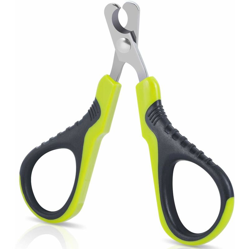 Coupe Griffes Chat Professionnels, Coupe Ongle pour Chiot Lapin Oiseau et Petits Animaux, Ciseaux à Ongles Courbe en Acier Inoxydable, Tondeuses à