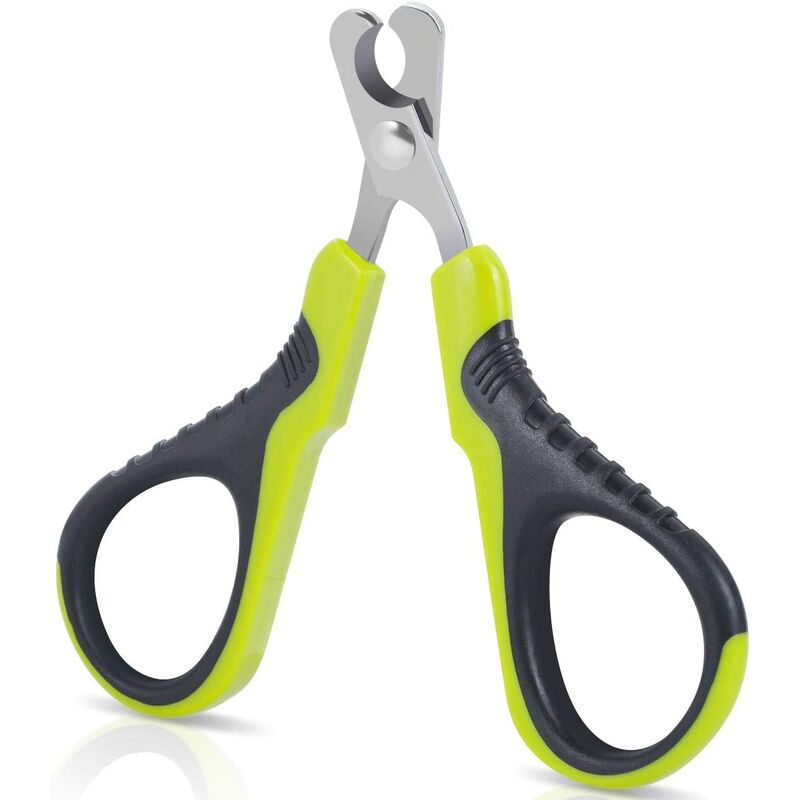 Coupe Griffes Chat Professionnels, Coupe Ongle pour Chiot Lapin Oiseau et Petits Animaux, Ciseaux à Ongles Courbe en Acier Inoxydable, Tondeuses à