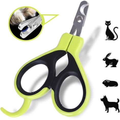 Coupe-griffes vert pour chats et chiens avec pince à ongles pour le toilettage des chiots, chatons et lapins