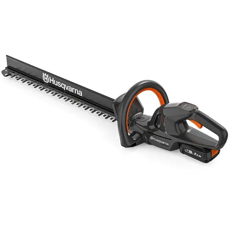 Husqvarna – Taille haie sans fil 18V – Lame 50 cm pour branches jusqu'à 23 mm – Avec batterie 2.5Ah et chargeur – Moteur performant pour espaces restreints H50 P4A