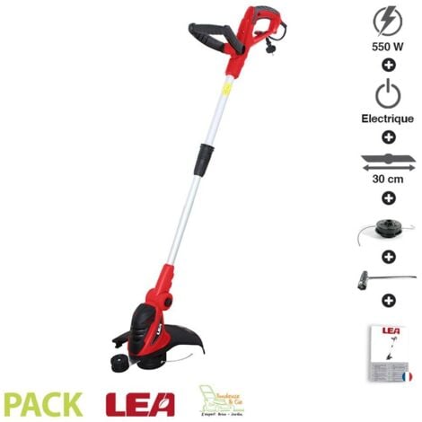 Coupe herbe électrique manche réglable et tête pivotante 550W coupe 30cm LEA LE2056