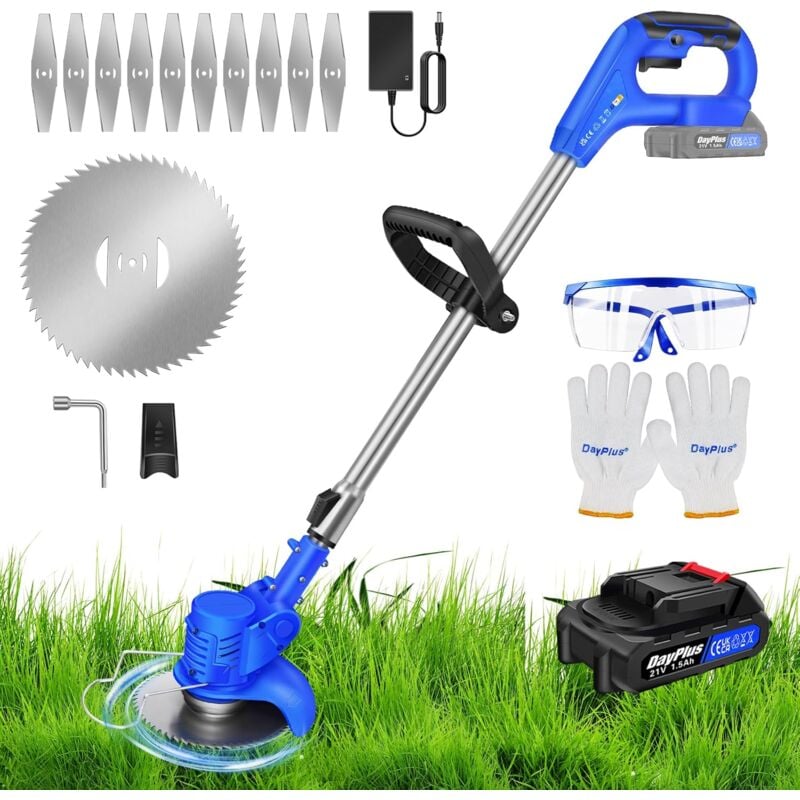 Coupe-Herbe Électrique Sans fil Coupe-Bordure Puissant Léger Facile à Contrôler 21V avec Batterie pour l'Élagage de Jardin de Pelouse