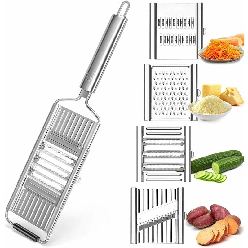 Coupe Légume, Coupe Concombre Rape de Cuisine 4 en 1 Rape pour Légumes pour Légumes Pommes de Terre Oignons Tomates Fruits Fei Yu