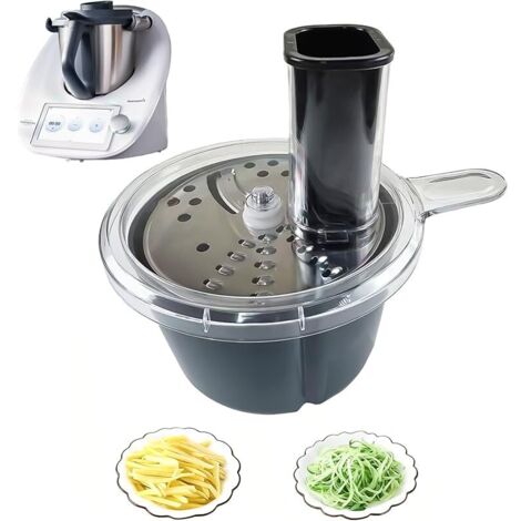 Coupe Legumes Multifonctions, Robot Cuisine Pour TM5 TM6 ABS Et Acier Inoxydable Spiraliseur De Légumes Traitement Efficace Des Légumes Adapté À La Préparation Culinaire