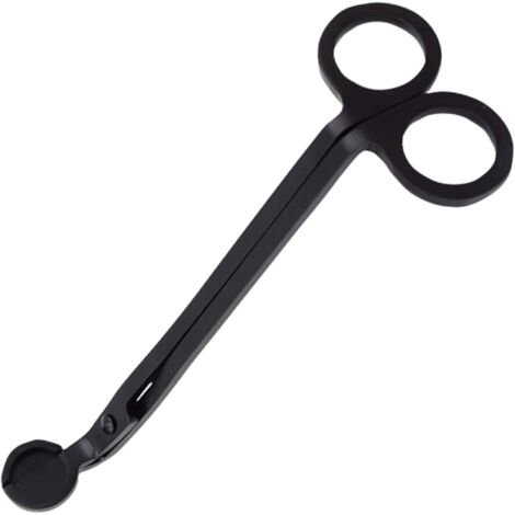 Coupe-mèche de bougie - Ciseaux - Coupe-mèche - Ciseaux - En acier inoxydable - Pour les amateurs de bougies parfumées - Noir - 1