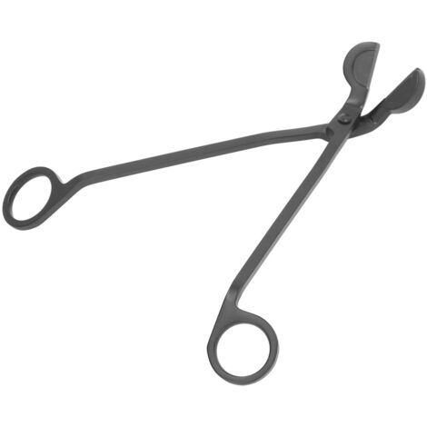 Coupe-mèche en acier inoxydable noir pour bougies - Ciseaux à tête ronde pour coupe précise des mèches - Outil de coupe pour une combustion régulière