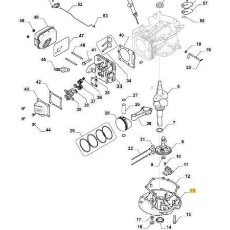 COUPE MOTEUR ORIGINAL STIGA - 118551153/1