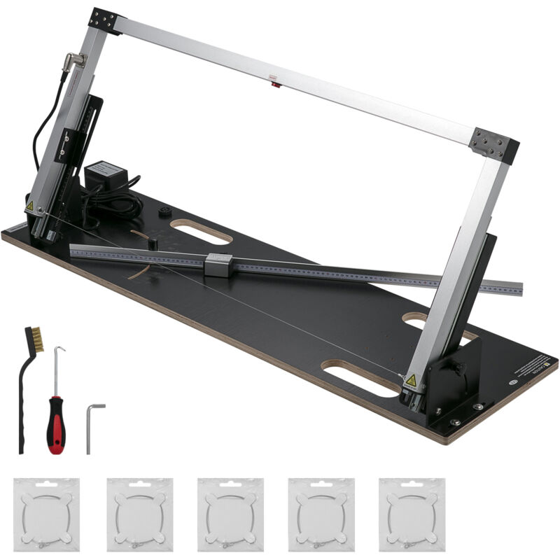 Coupe-mousse de bureau42 cm Épaisseur de coupe max. Machine de découpe de mousse à fil chaud 112 cm Longueur de coupe max. Réglable 0-90° 6 fils