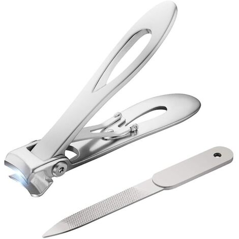 Coupe-ongles à ouverture de 15 mm, ensemble de coupe-ongles en acier inoxydable, argent