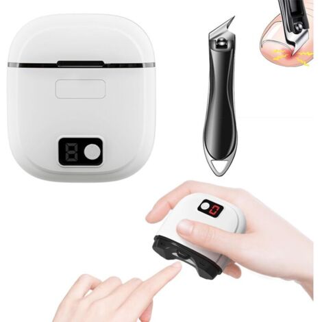 Coupe-ongles électrique 2026 amélioré comprenant un coupe-ongles automatique 2 en 1, un coupe-ongles incliné pour ongles épais, idéal pour tous vos besoins de soins des ongles