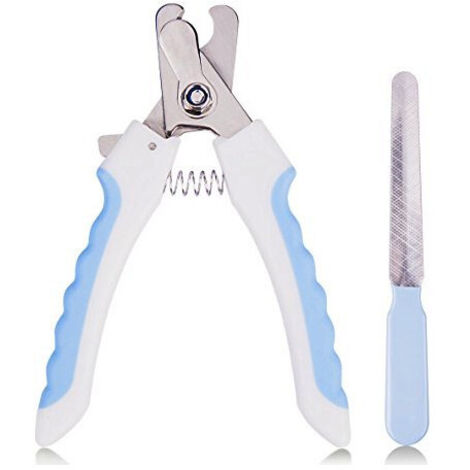 Coupe-ongles et lime pour chiens et chats, taille S, bleu
