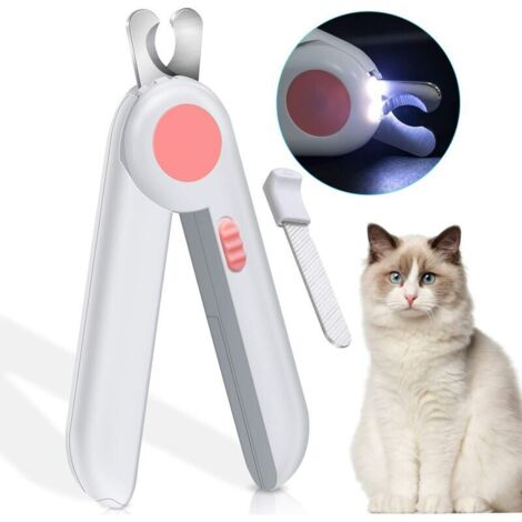 Coupe-ongles LED pour chat, anti-éclaboussures, meuleuse à ongles Bloodline, lime à ongles, ciseaux à ongles pour chiens de taille moyenne et grande, entretoises de sécurité, toilettage de griffes, bo