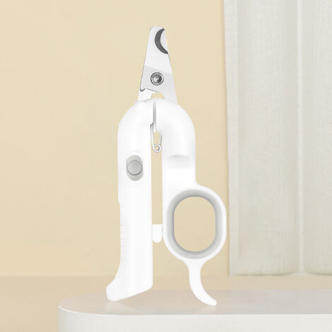 Coupe-ongles pour animaux avec lime, outil de toilettage de haute qualité avec lame en acier inoxydable, doté d'une protection et d'un verrouillage, convenant aux animaux de toutes tailles.