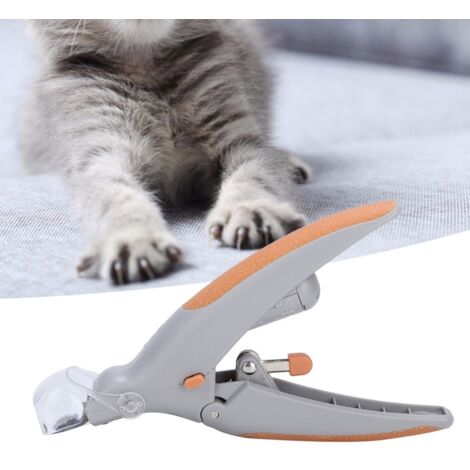 Coupe-ongles pour animaux avec lumière LED et loupe 5x, meulage en toute sécurité (piles incluses).