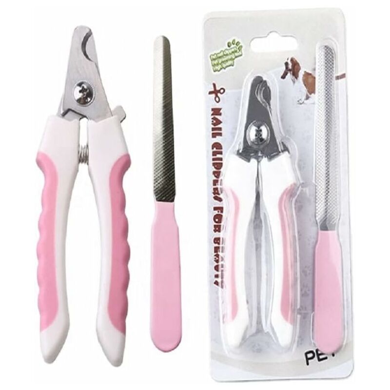 Coupe Ongles Pour Animaux De Compagnie 2pièces Acier Inoxydable Animal De Compagnie Soins Des Griffes Coupe Ongle Rose Coupe Griffes Chat Pour Grands