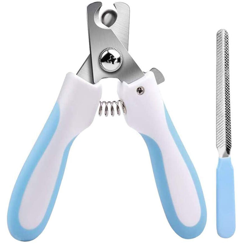 ZQYRLAR Coupe-ongles pour animaux de compagnie professionnel chien et tondeuse à griffes Outil toilettage domicile avec garde