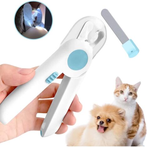 Coupe-ongles pour animaux, outil de toilettage professionnel avec lumière LED